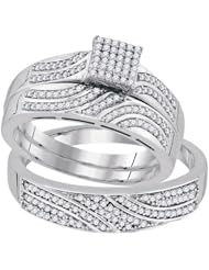 0.40CTW-DIA MIRO-PAVE TRIO SET