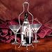 Kitchen & Housewares : BAR RACK - BOTTLE RACK/2GLASS/SHAKER - martini glass set
