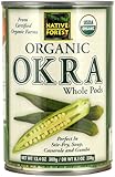 Native Forest Organic Okra, Whole Pods, 13.4 Ounce (Pack of 6)