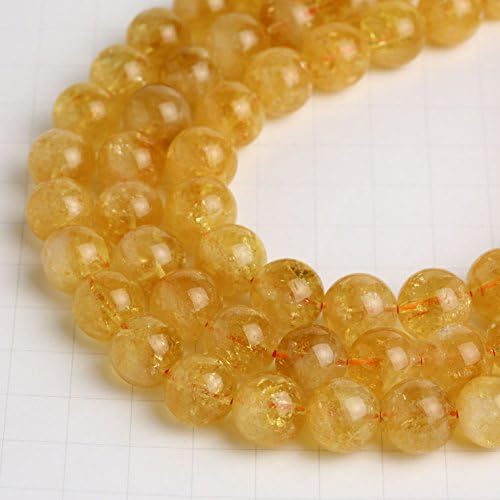Natural Citrine Gemstone Round Beads 12mm 15" Strand 1Pcs #A0000511