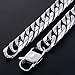 Trendsmax Heavy Mens Bracelet Chain 316L Stainless Steel Silver Black Color Punk Double Curb Cuban Rombo Link 15mm/16mm