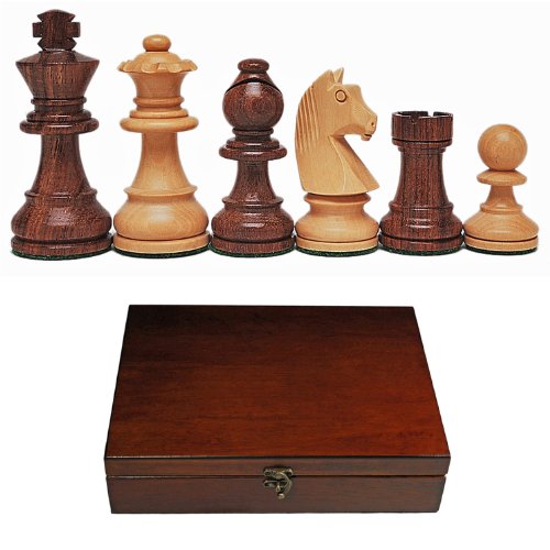 Staunton, Weighted Tournament Chess Pieces w/ Wood Box