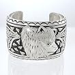 Tommy Singer Medicine Bear Wide Cuff Bracelet in Sterling Silver, #7813