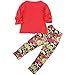Jastore 3Pcs Baby Girls Flower Clothing Sets Coat+Shirt+Floral Pants