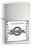 Milwaukee Brewers Satin Chrome Zippo Lighter