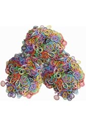 Latex-free Silicone Refill Bands - 1800pcs Mixed Colors with 85+ C_clips and S_clips Mix.