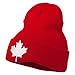 Canada Maple Leaf Embroidered Long Beanie - Red