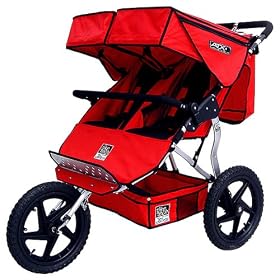 Tike Tech ATX Double Jogger Stroller- Nordic Red