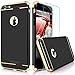iPhone 6s Plus Case, Anole Ultra-thin 3 in 1 Anti-Scratch Fingerprint Shockproof Resist Cracking Electroplate Metal Texture Armor PC Hard Back Cover for Apple iPhone 6 Plus 5.5 Inch (Black)