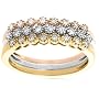 10k White, Yellow, and Rose Gold Diamond Stacker Rings (1/4 cttw, H-I Color, I3 Clarity)