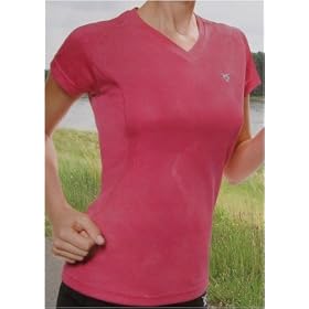 Ladies Coolmax Running Exercise Short Sleeve Top: FREE SHIPPING