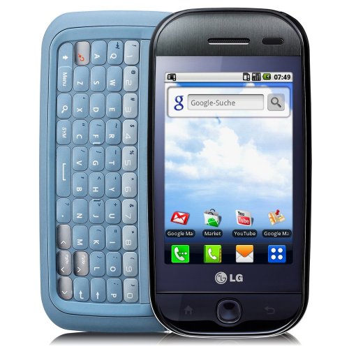 LG GW620 ETNA Unlocked Cell Phone with 5MP Camera, Touchscreen,Wi-Fi, gps navigation, 3G--International Version No Warranty (Black/Blue)