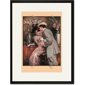 Black Framed/Matted Print 17x23, Not Here