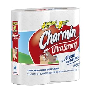 Charmin Ultra Strong Toilet Paper 4 Double Rolls, (Pack of 10)