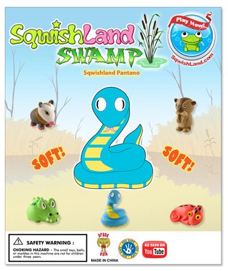Sqwishland Swamp Creatures - Set of 5 With Game Codes