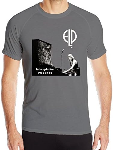 MFET Men's Superstar Emerson Lake &amp; Palmer Band Athletic T-shirt S DeepHeather