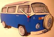 VW Pale Blue Campervan Wall Clock - VW21