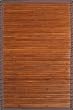 7' x 10' Contemporary Chocolate Environmentally Friendly Bamboo Rug