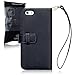 iPhone 6S Case, Terrapin [Floral Interior] Premium PU Leather Wallet Case with Card Slots, Cash Compartment and Detachable Wrist Strap for iPhone 6 / 6S (Black with Floral Interior)