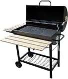 Holzkohle-Grillwagen mit Deckel BBQ Smoker Barbeque Holzkohlegrill