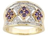 10KT 1.00CTW WHITE AND IRRADIATED PURPLE DIAMOND RING