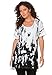Roamans Women's Plus Size Print Slub Tunic