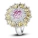 Psiroy Women's 925 Sterling Silver 5cttw Pink Topaz Filled Ring