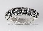 6030213 Stretch Ring Adjustable Sizes 6 - 8 David Yurman Inspired Rhodium Plated CZ Stones