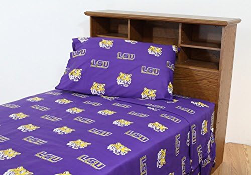College LSU Tigers Purple Collegiate Sheet Set
