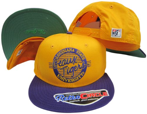Louisiana State LSU Tigers Geaux Tigers Circle Snapback Adjustable Snap Back Hat / Cap