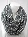 Pop Fashion Women's Bird Printed Infinity Scarf with Pattern - Summer and Fall Scarf