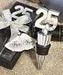 25th Anniversary Wine Bottle Stopper Favors, 18