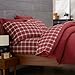 Amazon Brand – Pinzon Lightweight Cotton Flannel Sheet Set - Queen, Bordeaux Plaid