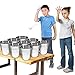 Gamie Bucket Ping Pong Ball Game Includes 9 Metal Buckets, 12 Balls, and 1 Number Sticker Sheet | Fun Party Activity for Kids and Adults/Great Gift Idea for Kids