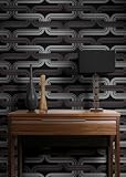 Viva Geometric Charcoal Wallpaper 980901
