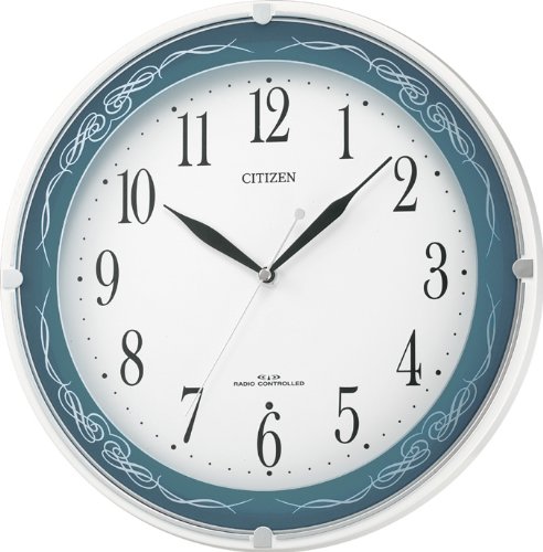 CITIZEN (シチズン) 掛け時計 ネムリーナクライス 青メタリック色 電波時計 4MYA13-004 