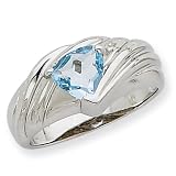 Sterling Silver Blue Topaz Ring