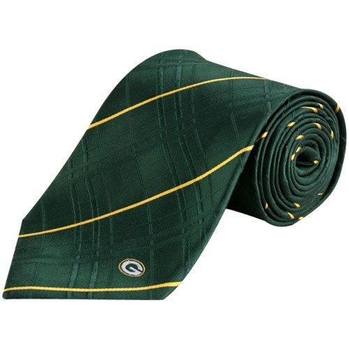 Green Bay Packers Oxford Stripe Woven Silk Necktie