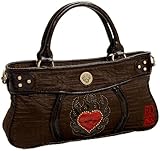 Ed Hardy Samy Satchel,Red,one size