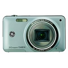 GE General Electric E1480W Digitalkamera (14 Megapixel, 8-fach opt. Zoom, 7,6 cm Display (3,0-Zoll), 28-mm Weitwinkel, Opt. Bildstabilisator) silber