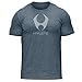 stacked tri-blend crew - vintage indigo/light gray - LG
