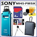 Sony MHS-PM5K/L Bloggie Mobile 5MP HD Snap 360 Video Camera (Blue) with 4x  ....