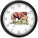 Mare and Foal Horse Wall Clock by WatchBuddy Timepieces (Slate Blue Frame)