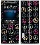 iPod Nano 5G Skin Kearas Peace Signs Black