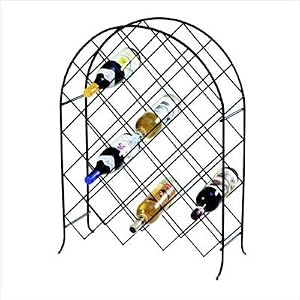 Spectrum 48610 Trellis Wine Rack, 30-Bottle, Black by