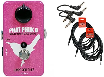 Wren and Cuff Phat Phuk B Bass Boost Bundle - 4 Items: 2x 18.6' Strukture Cables, 2x Hosa Patch Cables
