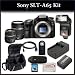 Sony SLT-A65 Digital Camera Kit Includes: Sony SLT-A65 Camera, Tamron 18-270mm F/3.5-6.3 Di II PZD Lens, Sony SAL-1855 18-55mm f/3.5-5.6 DT AF Zoom Lens, Bower SFD328 Digital Slave Flash, Extended Life Battery, Rapid Travel Charger, HDMI Cable, 16GB SDHC Memory Card, Memory Card Reader, Wireless Remote, Soft Carrying Case and SSE Microfiber Cleaning Cloth.