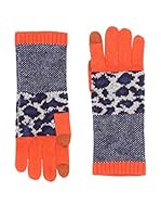 Marc by Marc Jacobs Guantes de Lana Lenora Leopard (Rojo / Gris / Negro)