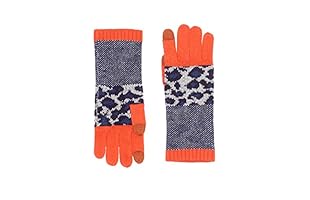 Marc by Marc Jacobs Guantes de Lana Lenora Leopard (Rojo / Gris / Negro)