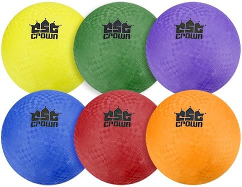8.5 Inch Official Size Dodge Ball with Textured Grip by Crown Sporting Goods